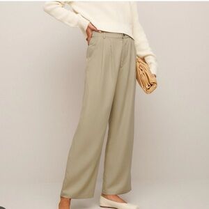 Reformation mason cropped pants light khaki